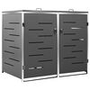 vidaXL Abri pour deux poubelles 138x77,5x115 cm Inox