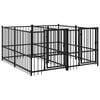 vidaXL Chenil d'ext&eacute;rieur pour chiens Acier 3,75 m&sup2;