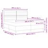 vidaXL Lit &agrave; ressorts avec matelas Gris clair 200 x 200 cm tissu