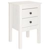 vidaXL Tables de chevet 2 pcs Blanc 40x35x61,5 cm Bois de pin massif