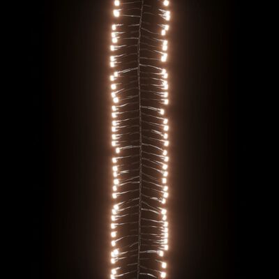 vidaXL Guirlande lumineuse à LED groupées 2000 LED Blanc chaud 17m PVC