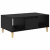 vidaXL Table basse Ch&ecirc;ne noir 90 x 50 x 26,5 cm Bois d'ing&eacute;nierie