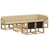 vidaXL Ensemble de canap&eacute;s d'ext&eacute;rieur 9 pc Blanc et Beige