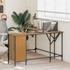 vidaXL Bureau Ch&ecirc;ne artisanal 141 x 141 x 75 cm Bois d'ing&eacute;nierie