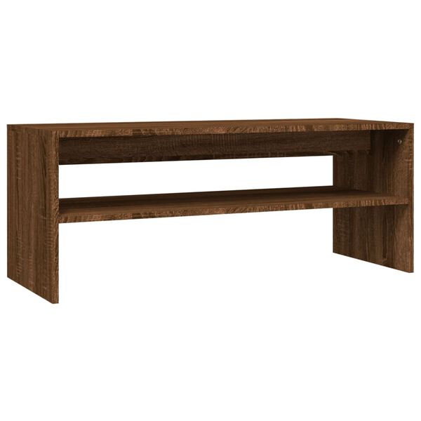 vidaXL Table basse Ch&ecirc;ne marron 100x40x40 cm Bois d'ing&eacute;nierie
