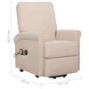 vidaXL Fauteuil de massage Cr&egrave;me Tissu