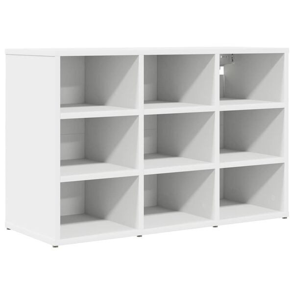 vidaXL Cabinet &agrave; chaussures Blanc 77,5 x 30 x 51 cm Bois d'ing&eacute;nierie