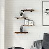 vidaXL &Eacute;tag&egrave;res murales 4 pcs ch&ecirc;ne fum&eacute; 40x20x1,5cm bois d'ing&eacute;nierie