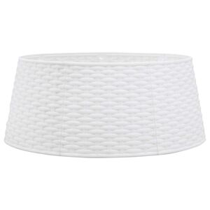 vidaXL Jupe de sapin de No&euml;l blanc &Oslash;56x23 cm plastique