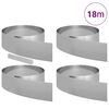 vidaXL Bordure de Pelouse 4 pcs Argent 450 x 0,05 x 15 cm