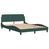 vidaXL Cadre de lit sans matelas vert fonc&eacute; 140x200 cm velours