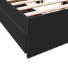 vidaXL Cadre de lit avec tiroirs sans matelas noir 135x190 cm