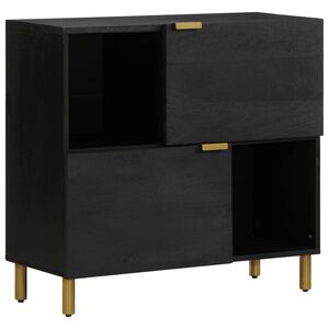 vidaXL Buffet noir 80x33x75 cm bois d'ing&eacute;nierie