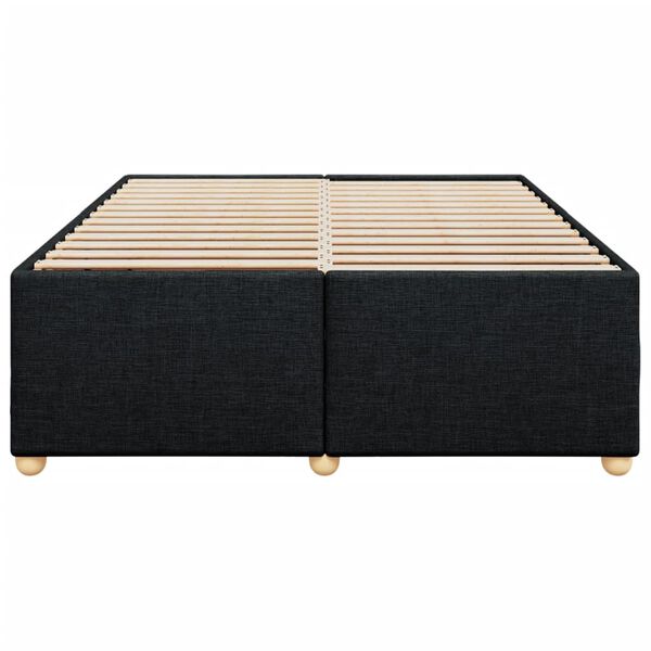 vidaXL Cadre de lit sans matelas noir 140x190 cm tissu