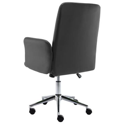 vidaXL Chaise de bureau Gris Similicuir