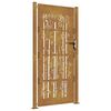 vidaXL Portail de jardin 100x200 cm en acier Corten et bambou