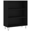 vidaXL Buffet haut Noir 69,5x34x180 cm Bois d'ing&eacute;nierie