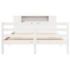 vidaXL Lit biblioth&egrave;que sans matelas blanc 140x200 cm bois pin massif