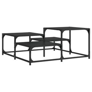 vidaXL Table basse noir 87,5x87,5x40 cm bois d'ing&eacute;nierie