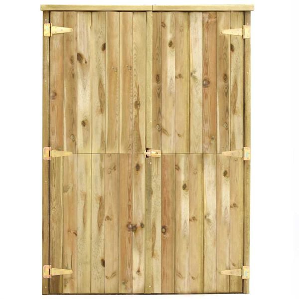 vidaXL Abri &agrave; outils de jardin 123x50x171 cm Pin&egrave;de impr&eacute;gn&eacute;e
