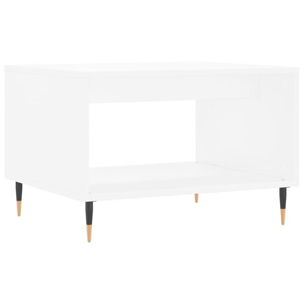 vidaXL Table basse blanc 60x50x40 cm bois d'ing&eacute;nierie