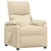 vidaXL Fauteuil inclinable Cr&egrave;me Tissu
