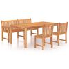 vidaXL Ensemble &agrave; manger de jardin 4 pcs Bois de teck massif