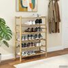 vidaXL Rack &agrave; chaussures avec &eacute;tag&egrave;re Naturel 68 x 28 x 96 cm Bambou