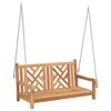 vidaXL Banc balan&ccedil;oire de jardin 114 x 60 x 64 cm Bois de teck massif