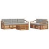vidaXL Ensemble de canap&eacute;s d'ext&eacute;rieur 6 pc Gris Naturel et Clair