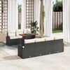 vidaXL Ensemble de canapé de jardin 8 pcs Noir Poly rotin