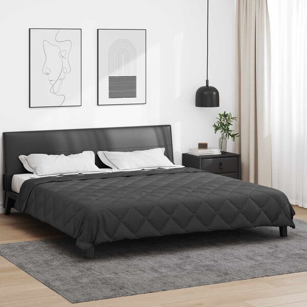 vidaXL Duvet complet toute l'ann&eacute;e Anthracite 240 x 200 cm Microfibre