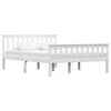 vidaXL Cadre de lit sans matelas blanc bois de pin massif 140x200 cm