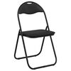 vidaXL Chaise pliante 8 pc Simili cuir Noir 48 x 43,5 x 81 cm