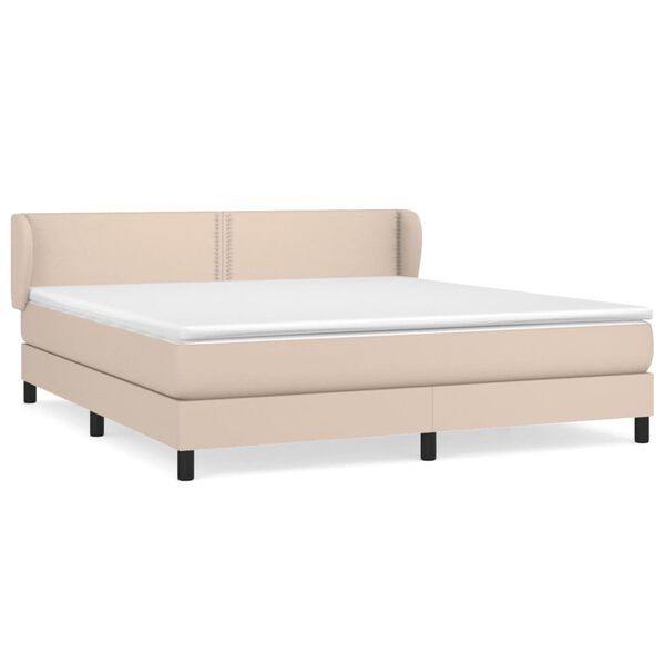 vidaXL Sommier &agrave; lattes de lit avec matelas Cappuccino 180x200 cm