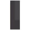 vidaXL Meubles TV 2 pcs Gris brillant 30,5x30x90 cm Bois d’ingénierie