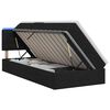 vidaXL Lit de rangement LED avec matelas Noir 90 x 190 cm Tissu