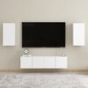 vidaXL Ensemble de meubles TV 4 pcs Blanc Bois d'ing&eacute;nierie