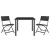 vidaXL Ensemble de salle &agrave; manger d'ext&eacute;rieur 3 pcs Acier