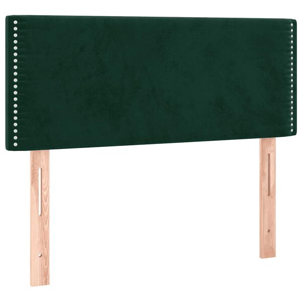 vidaXL T&ecirc;te de lit Vert fonc&eacute; 90x5x78/88 cm Velours