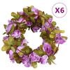 vidaXL Guirlandes de fleurs 6 pcs violet clair 250 cm