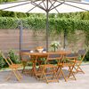vidaXL Chaises de jardin pliantes lot de 6 tissu et bois massif