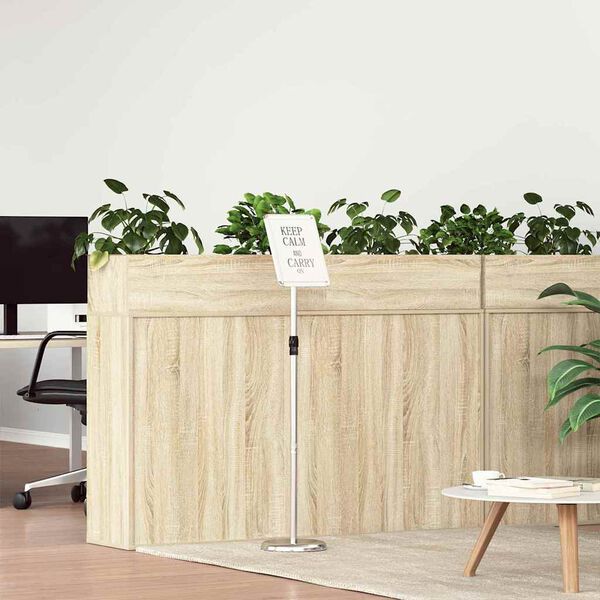 vidaXL Pr&eacute;sentoirs de salon Argent 25 x 25 x 125 cm Aluminium