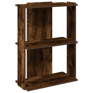 vidaXL Biblioth&egrave;que 3 niveaux ch&ecirc;ne fum&eacute; 60x30x80 cm bois d'ing&eacute;nierie