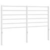vidaXL T&ecirc;te de lit de remplacement m&eacute;tal blanc 160 cm