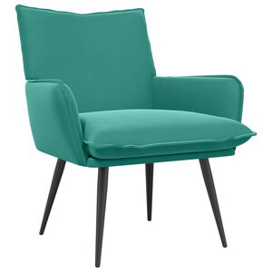 vidaXL Fauteuil Turquoise Velours