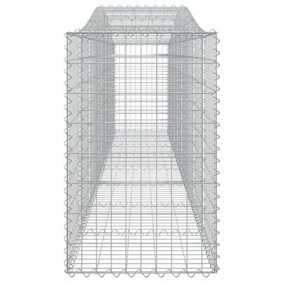 vidaXL Paniers à gabions arqués 8 pcs 400x50x80/100 cm Fer galvanisé