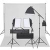 vidaXL Kit de studio photo avec &eacute;clairage et toile de fond