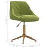 vidaXL Chaises pivotantes &agrave; manger lot de 2 vert clair velours