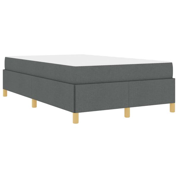 vidaXL Cadre de lit avec matelas Gris fonc&eacute; 120 x 200 cm tissu